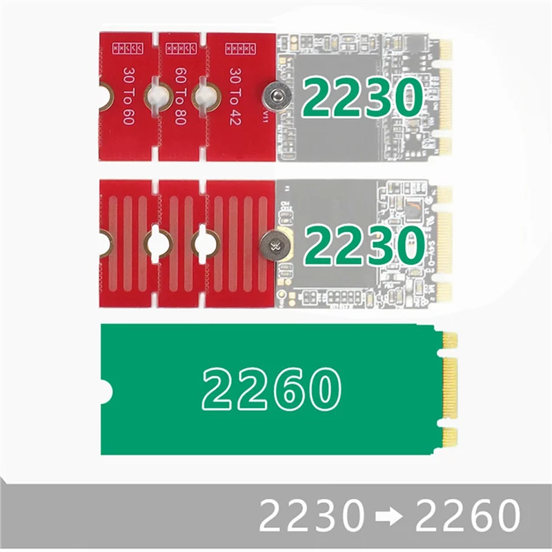 L52A-3X M.2 NGFF NVME SSD 延長ブラケット転送 2230 2242 2260 2280 長さ延長アダプタブラケットカードプレート変更ロング