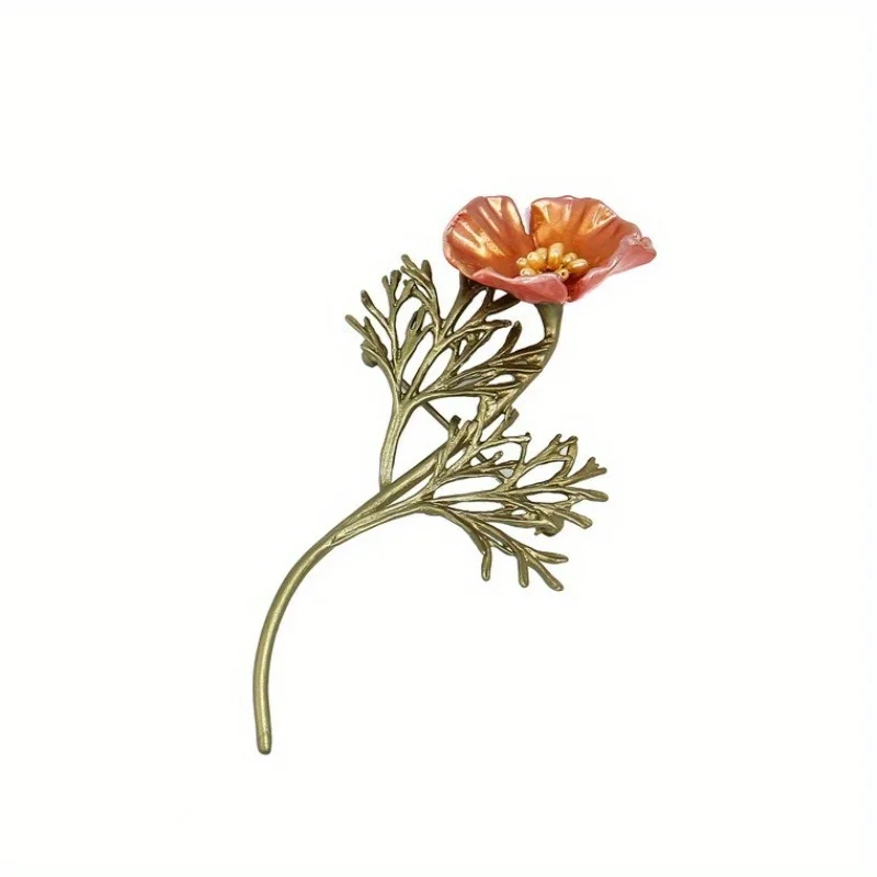 أنيقة النساء الرجال رائعة المينا زهرة بروش الراقية سيدة حفل زفاف كلاسيكي الأزهار دبوس شارات هدية #6