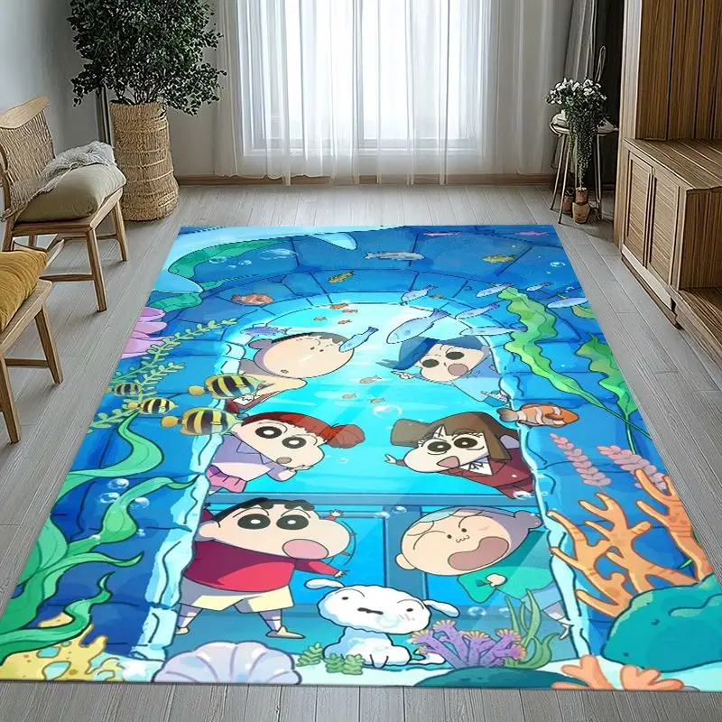 Funny C-Crayon Shin-chans Cartoon Soft Non-Slip Large Area Rug for Living Room,Bedroom Playroom Carpet Mat for Sofa,Home Decor