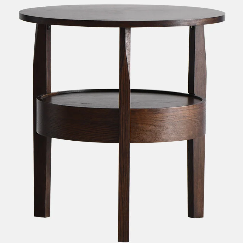 

Modern Nordic solid wood small coffee table small apartment bedroom bedside corner living room simple sofa small round table