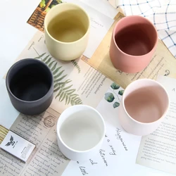 Cylinder Ceramic Candle Jar Candle Container Candlestick Candle Making Scented Decor Meditation Supplies Multi Tea Cup DIY Gift