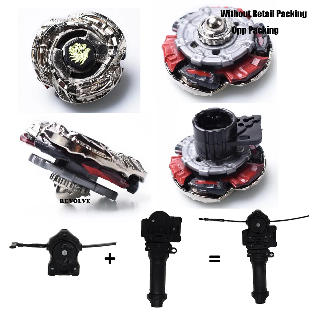 Estadio de metal L-Drago Guardian S130MB para Beyblade Burst B-X TOUPIE con agarre + cuerda de lanzamiento negra