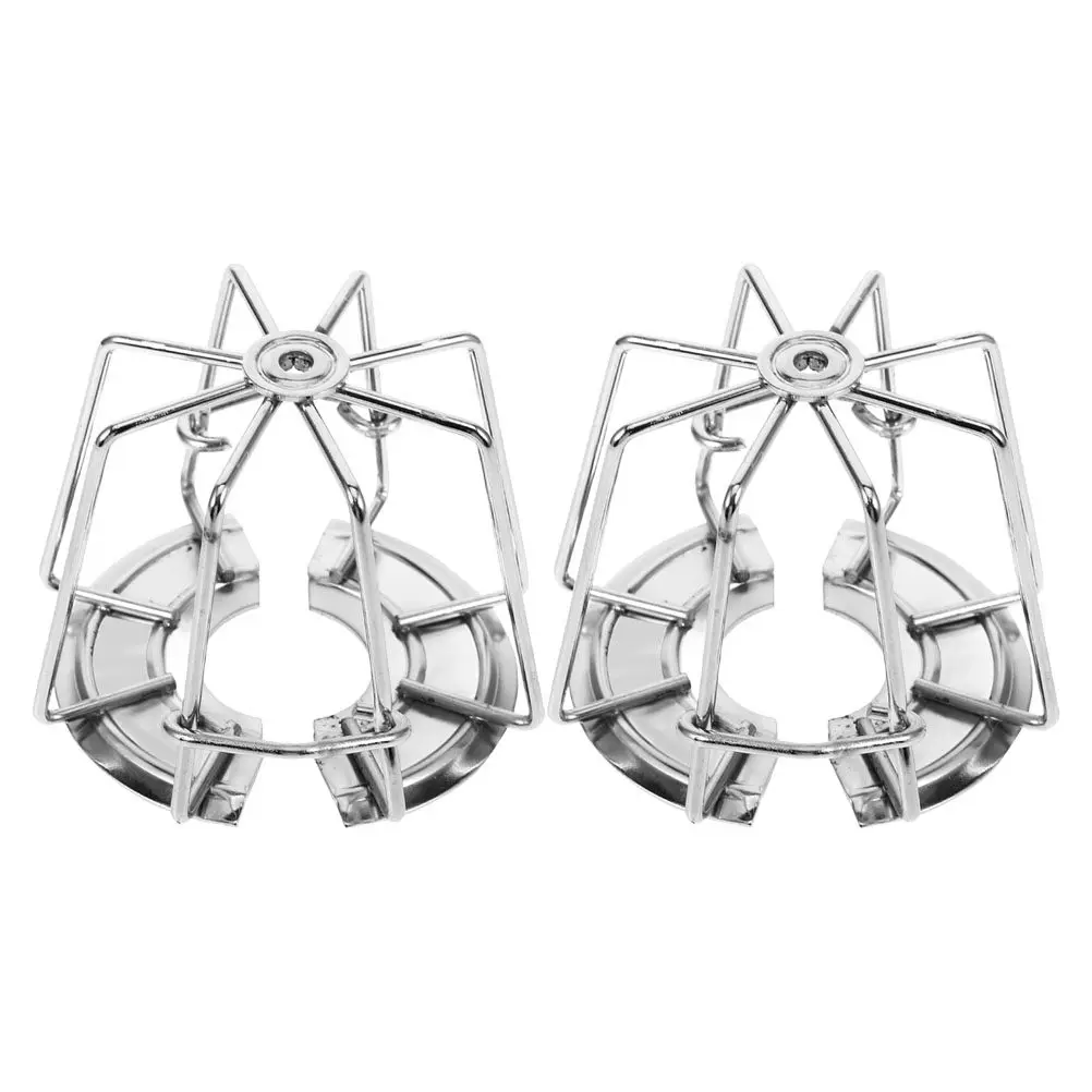 2Pcs Embedded Fire Sprinkler Head Protector Iron Material Guard Cover Debris Prevention High Temp Resistance Flush Mount