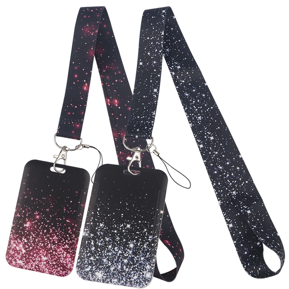 Luminous Sequins Neck Straps Lanyard Car Keychain ID Card Pass Gym Mobile Phone Key Ring Badge Holder Jewelry