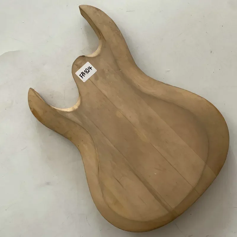 

FB824 Uncut Raw Materials Nature Color Electric Guitar Body Unfinished for DIY Replace Damaged NO Pickups Solid Wood
