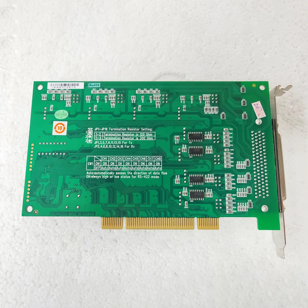 For Advantech 8-Port RS-422/485 Data Capture Card PCI-1622CU REV.A1