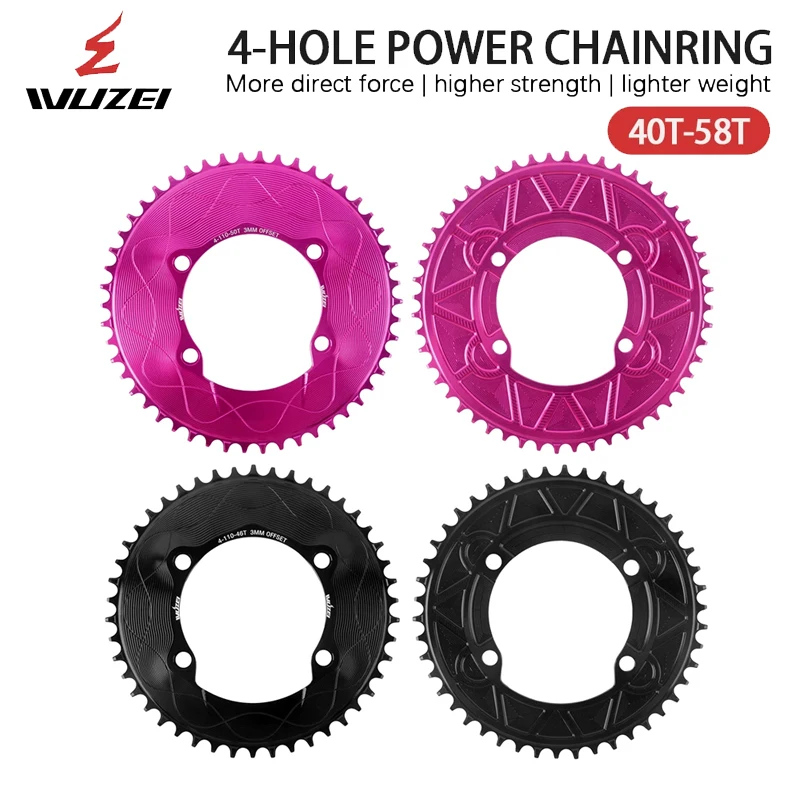 

WUZEI 110BCD 40-58T велосипедная звено 8-11S для R7000 R8000 R9100 40T 48T 58T, совместимая цепь оси, узкая широкая цепь, колесо