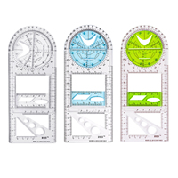 Multifunctional Geometric Ruler, Mathematics Drawing Ruler for Kids Architect Stereo Geometry Ellipse Drafting Scale Ruler