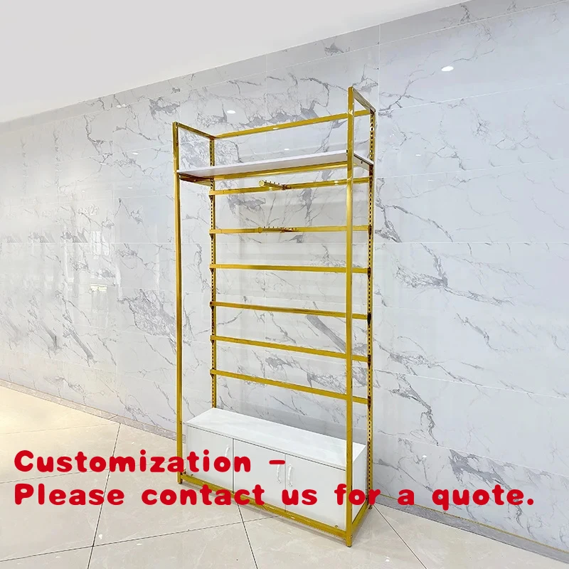 custom.Boutique Shop Wig Display Hanger Shelf and Display Cabinets Adjustable Display Shelves Clothing