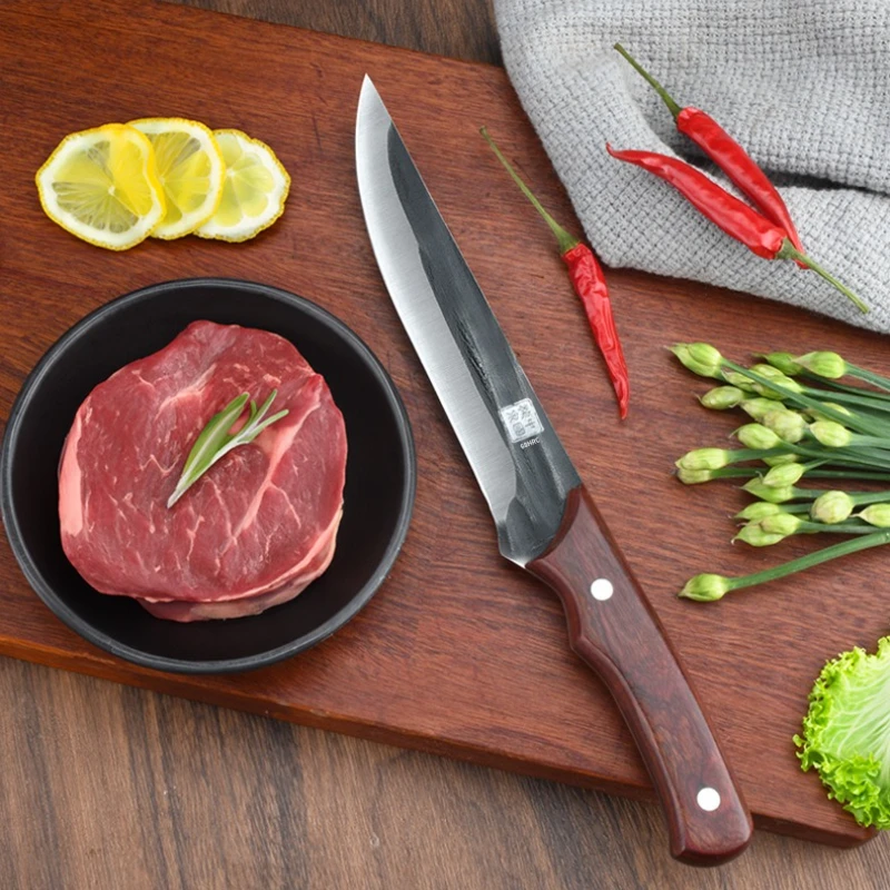 

Longquan Stainless Steel Boning Knife - Professional Butcher's Knife for Pork Lamb Processing Household Kitchen Fruit Cutting