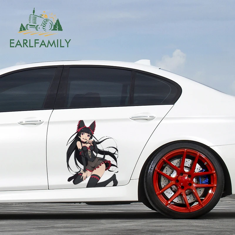 EARLFAMILY 43cm x 43cm for Rory Mercury Car Sticker Scratch-Proof Creative Decals Cartoon Windows Caravan Decor Car Styling