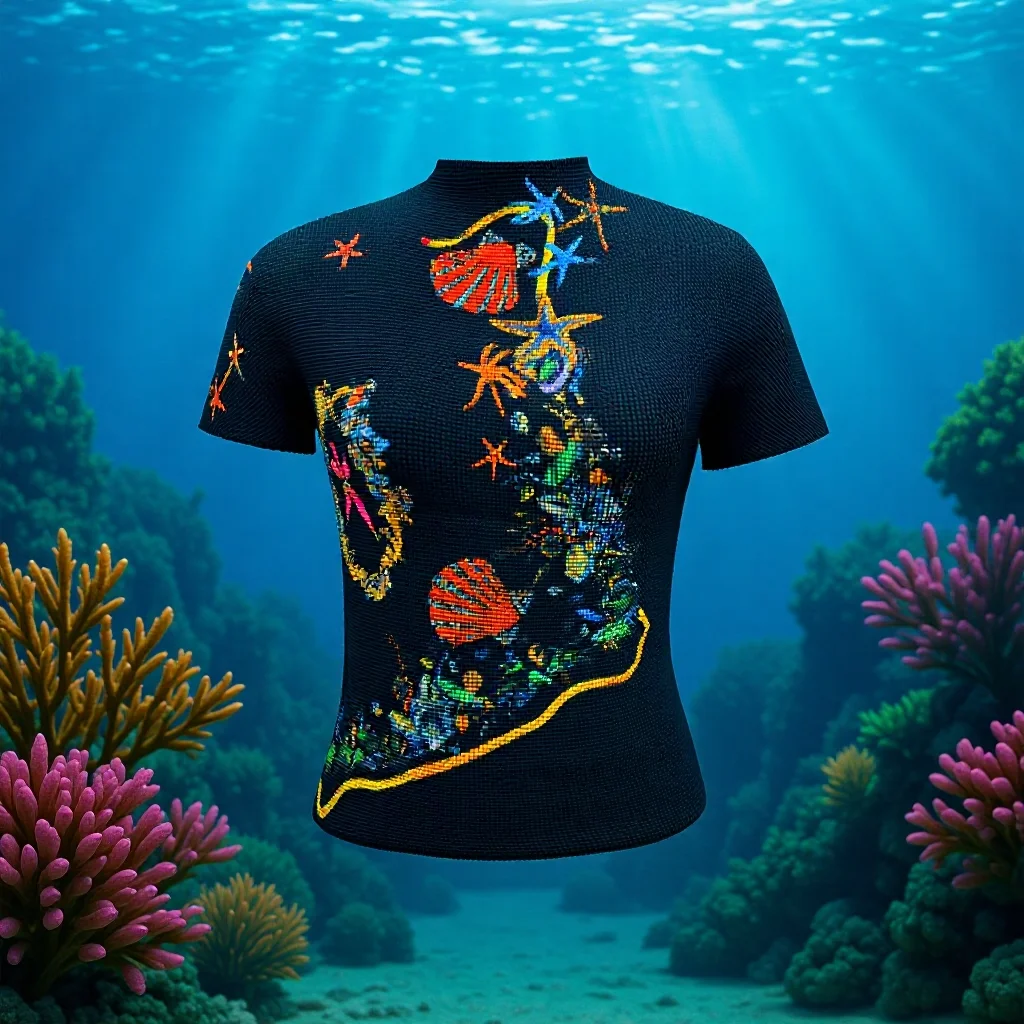 

Miyake Pleated 2026 Spring and Summer New Half-high Neck Top Fashion Prints Do Not Pilling Easy Care Pleated T-shirt Pleated