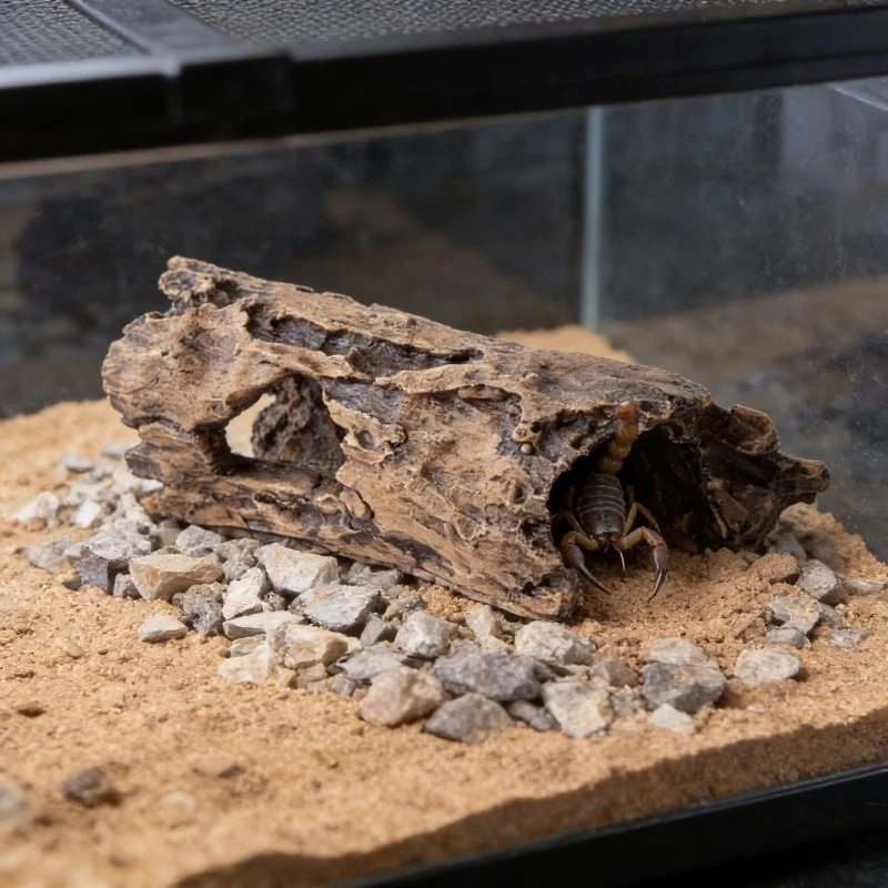 

Reptile Hide Cave Natural Bark Shelter for Tortoise Lizard Gecko Scorpion Spider Amphibian Terrarium Decoration Habitat Climbing