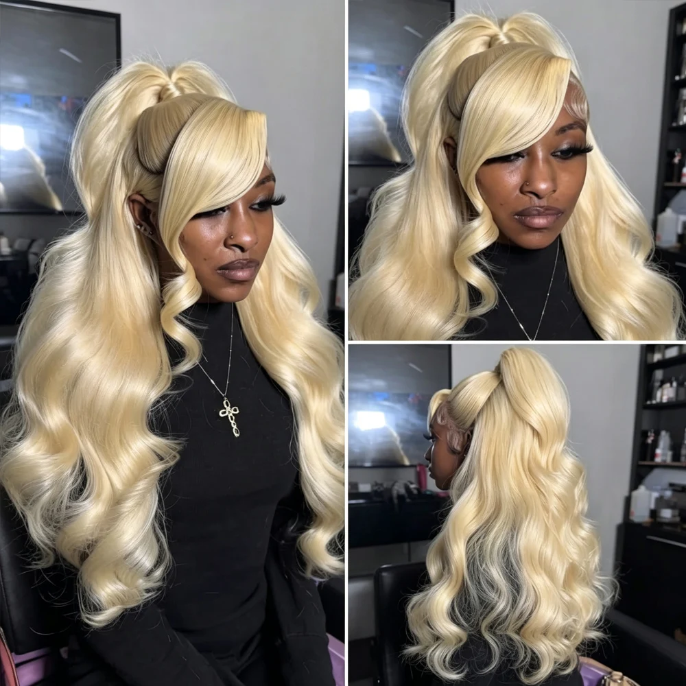 613 HD Lace Frontal Wig 13x6 Honey Blonde Lace Front Wig Human Hair 30 40 Inch Blonde Wig Human Hair Body Wave Vietnamese Raw Hair 13x4 Lace Front Wigs Human Hair 200% 250% Density 360 Full Lace Wigs For Black Women