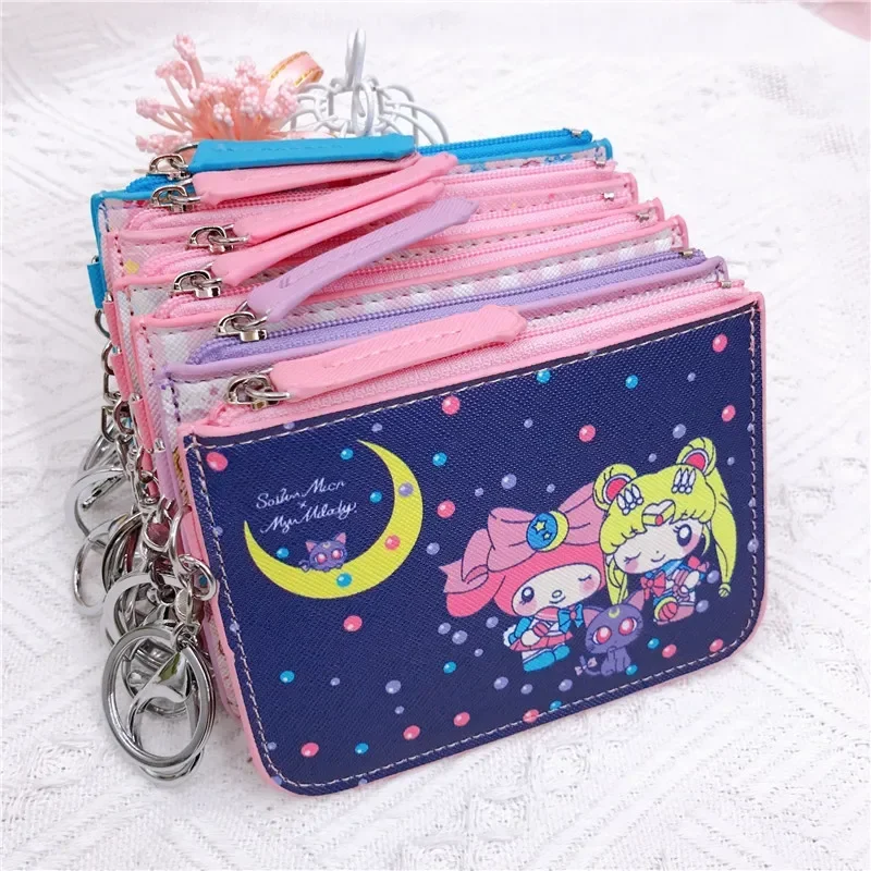 Hello Kitty Purse Melody Coin Pouch Clutch Bag Kids Purses Cute Wallet  Kuromi Key Ring Card Holder Pures and Bags Mini Purse