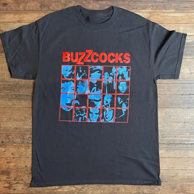 Rare Buzzcocks Band Cotton All Black Size T Shirt QQ1187