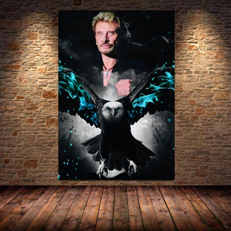 5D Diy Diamond Painting Johnny Hallyday Portrait Embroidery Full Round Square Drill Diamond Mosaic Animals Eagle Home Decor