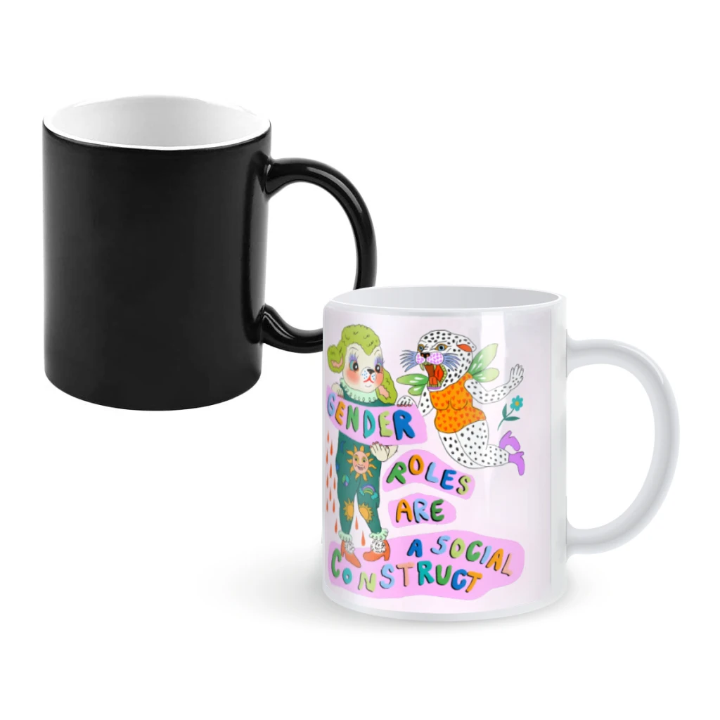 

Gender Roles Are A Social ConstructCoffee Mugs And Mug Creative Color Change Tea Cup Ceramic Milk Cups Novelty Gifts