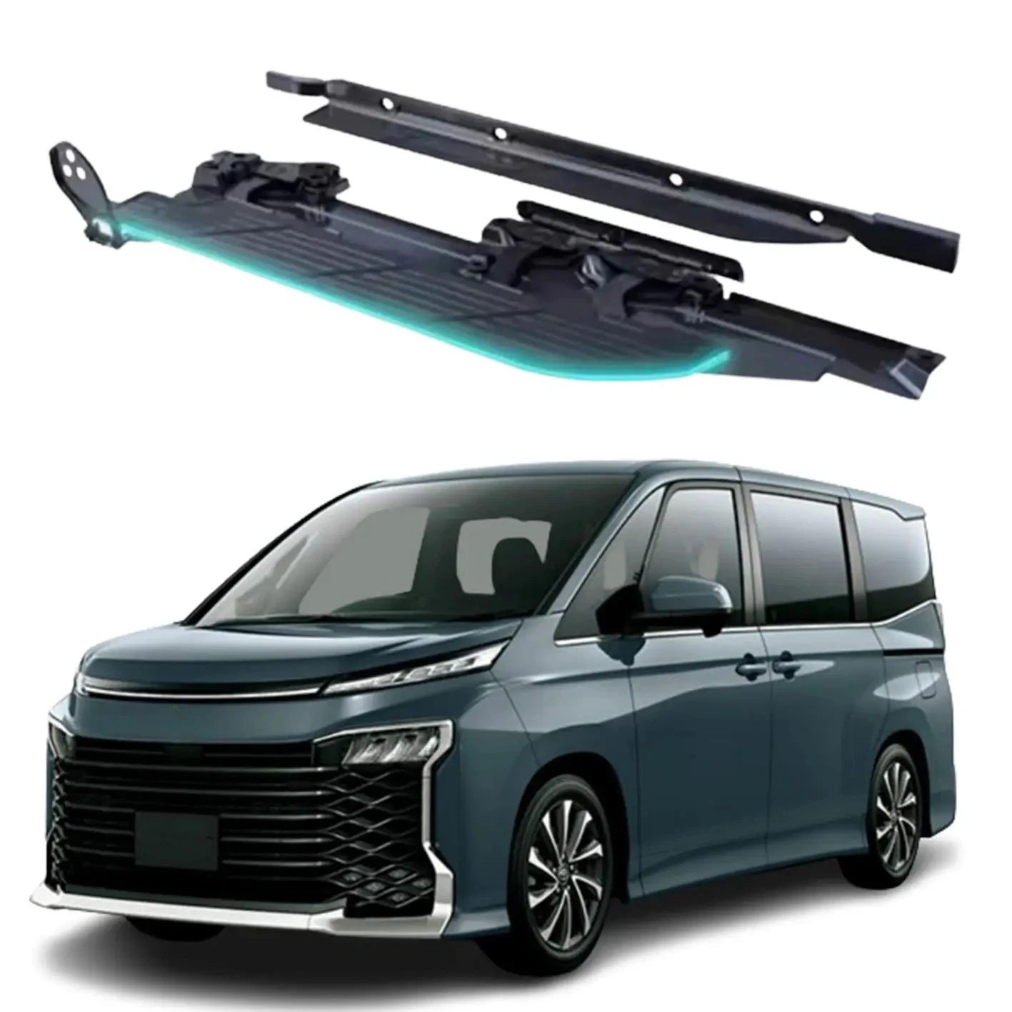 12V Automatic Electric Side Steps Power Running Boards LED Retractable Fit For Toyota Voxy Noah 90 Series 2022 2023 2024