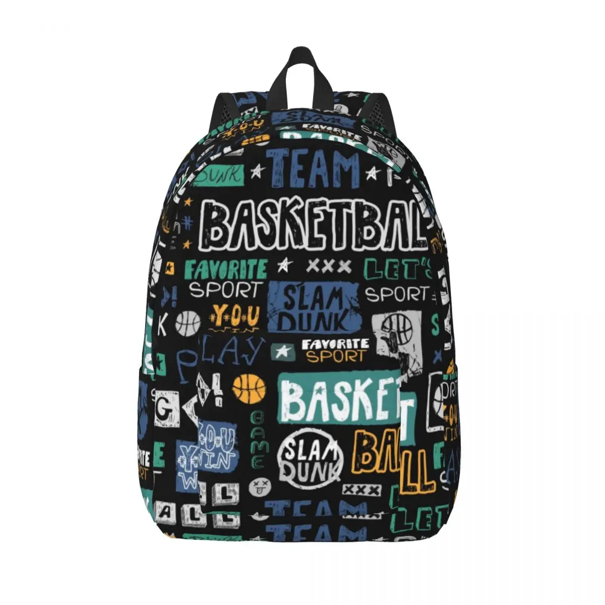 

Sketch Basketball Backpack Unisex Travel Bag Schoolbag Bookbag Mochila