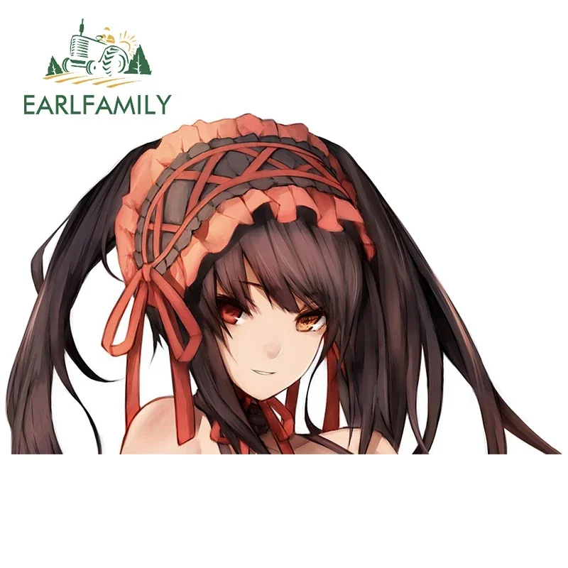 

EARLFAMILY 13 см X 8 см для милых наклеек Tokisaki Kurumi на автомобиль, наклейка на мотоцикл, холодильник, водостойкая, устойчивая к царапинам, автомобильный Стайлинг