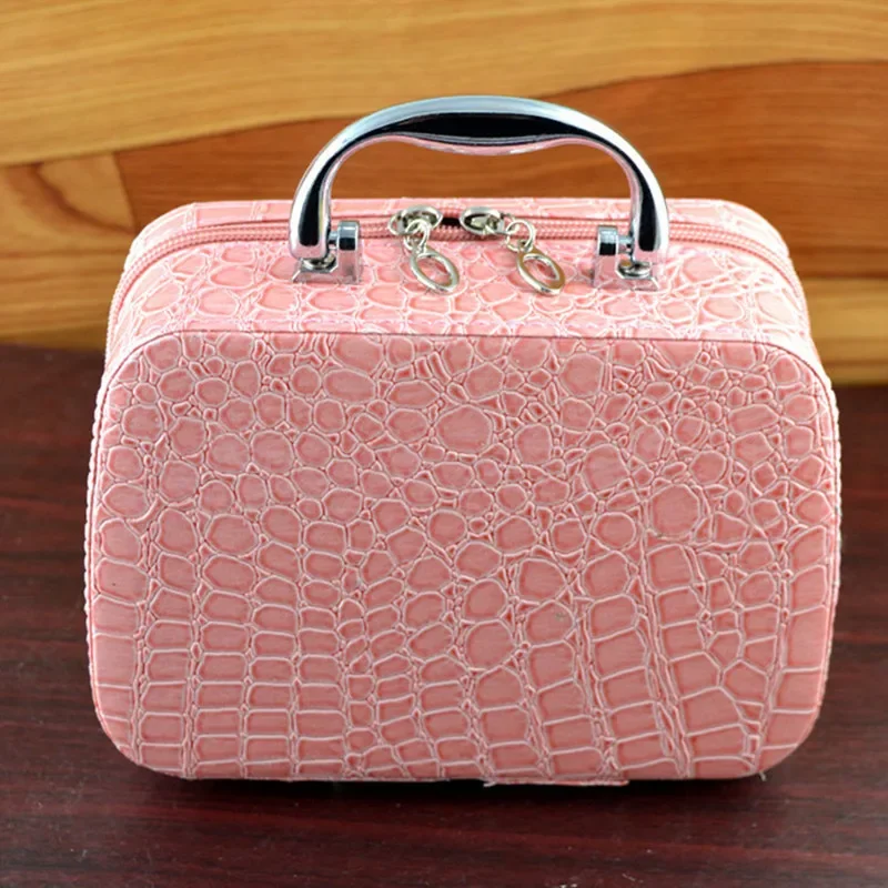 Earth Tell Recommendation! Travel Bag Fashion Princess Jewelry Box Cosmetic Case PU Storage Box Jewelry Display Brithday Gift