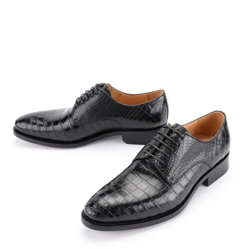 

New Authentic Thai Crocodile Men Casual Shoes Mens High Luxury Genuine Leather Suede British Business Dress Shoes Trendy Loafers