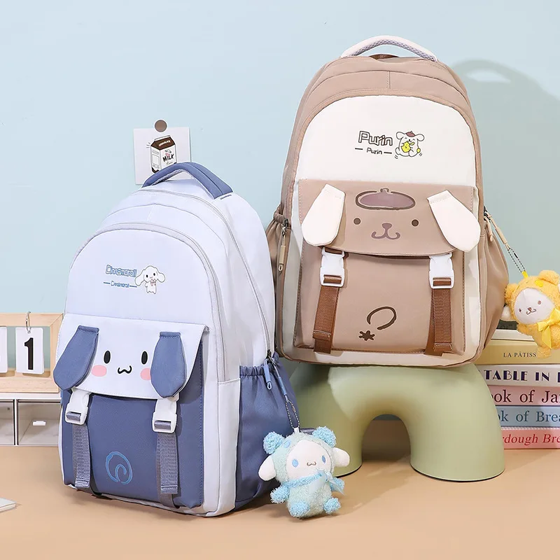 Sanrio Kuromi Cartoon Backpack College Style Student Multifunctional Backpack Commuting Storage Notebook Kawaii Backpack