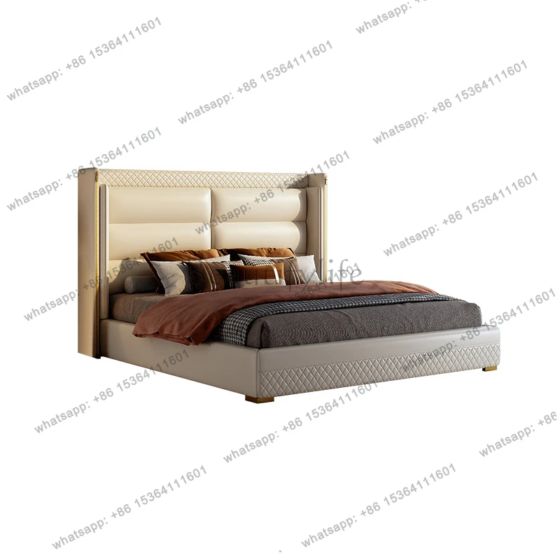 

Modern furniture master bedroom leather backrest bed 1.5M/1.8M frame bed