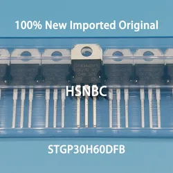 10Pcs/Lot STGP30H60DFB GP30H60DFB TO-220 600V 30A IGBT Power Transistor 100% New Imported Original