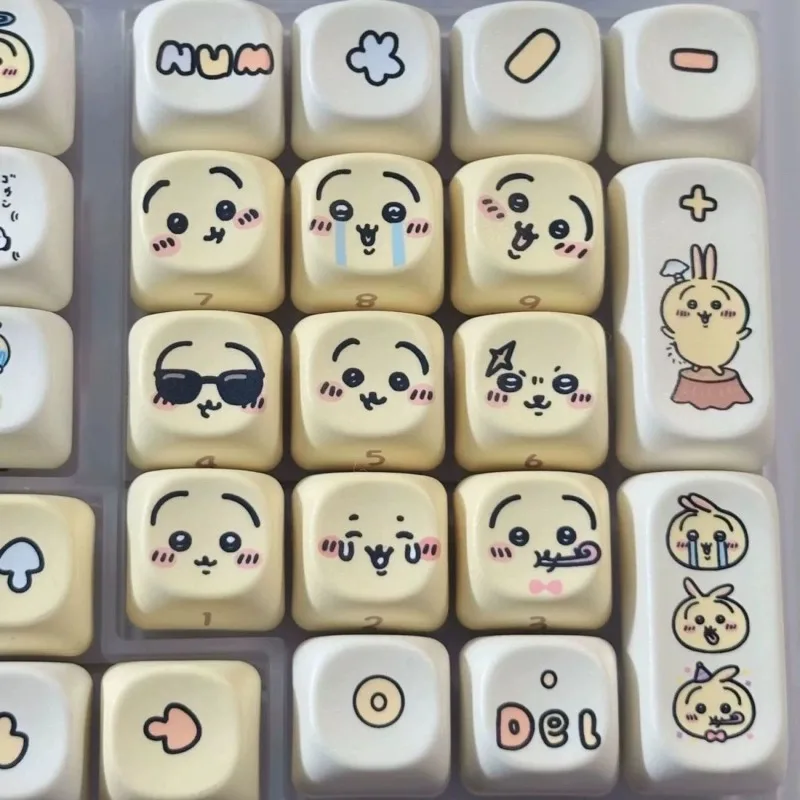 Usagi Cartoon Kawaii Keycap Mechanical Keyboard Magnetic Axis Machinery Cute Patterns Chii Kawa MOA Hachiware Customized Gifts