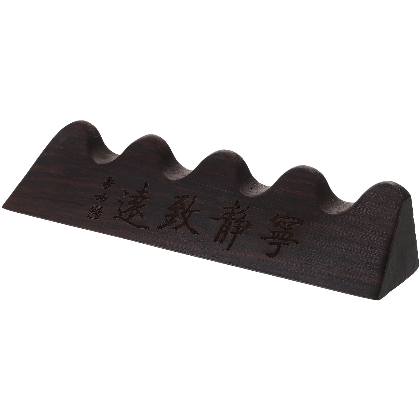 حامل فرشاة الخط الرجعية مسند القلم الخشبي التصميم الإبداعي ديكور مكتب المنزل هدية عملية حامل فرشاة الخط #2