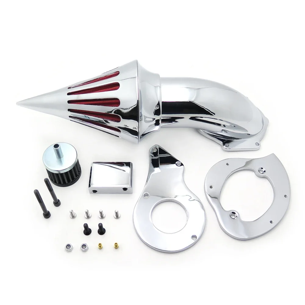 Kit de limpiador de aire para motocicleta, filtro de admisión cromado para Honda Shadow 600, VLX600, 1999-2013