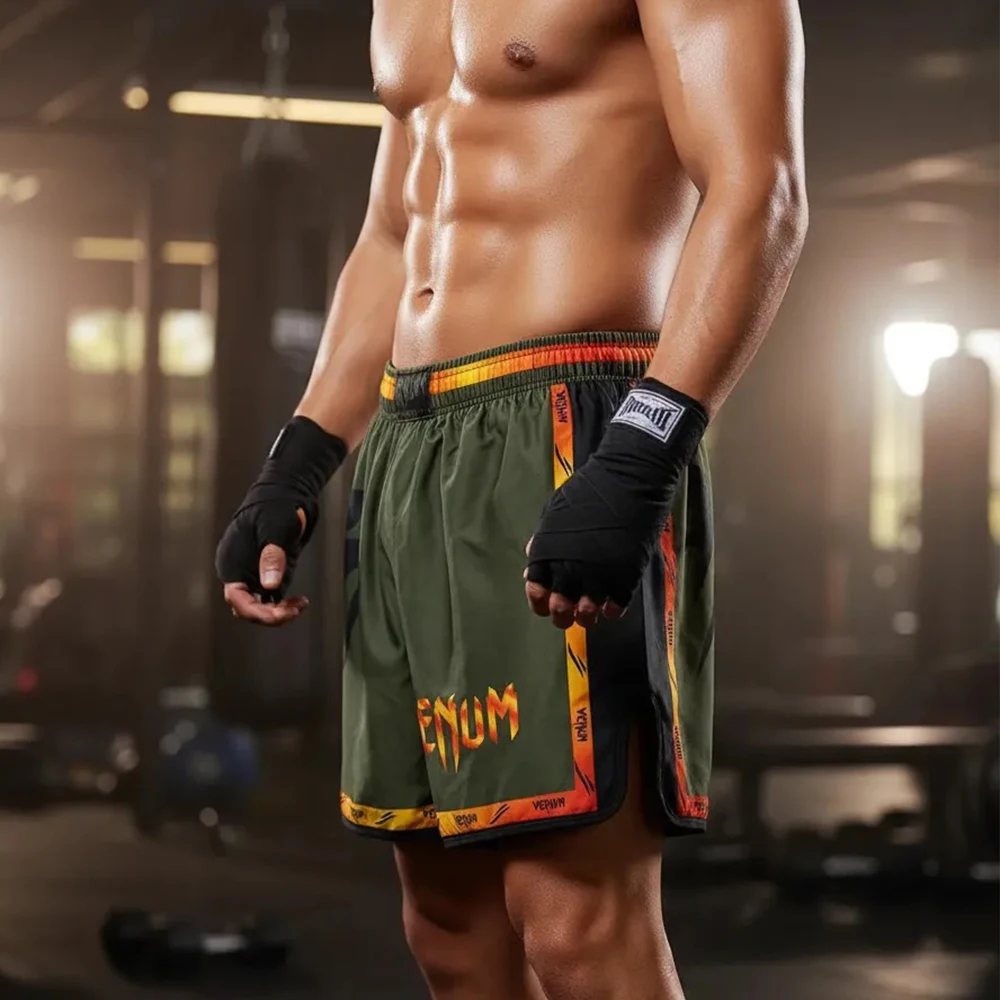 Men's Sports Shorts 3d Printed Quick-drying MMA Breathable Training Boxing Shorts