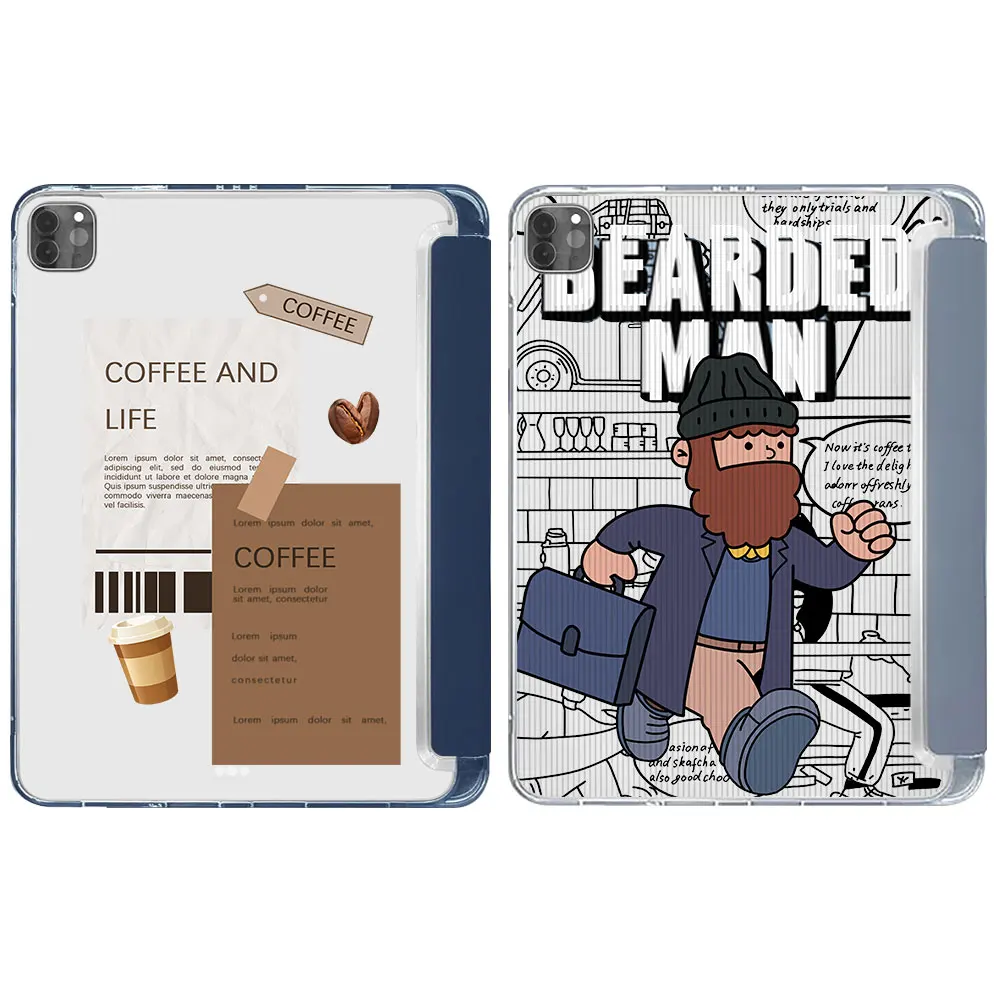 

AS28 Coffee English Labels For iPad 7 8 9 10.2 Air 3 Pro 1 4inch Accessories for iPad Pro 11 Mini 4 5 Cover Case