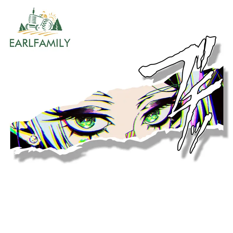 EARLFAMILY Gothic Punk Frieren Fanart Car Sticker Anime Sketch Waifu Big Head Decal JDM Cartoon Peek Girl All Out Attack Sticker