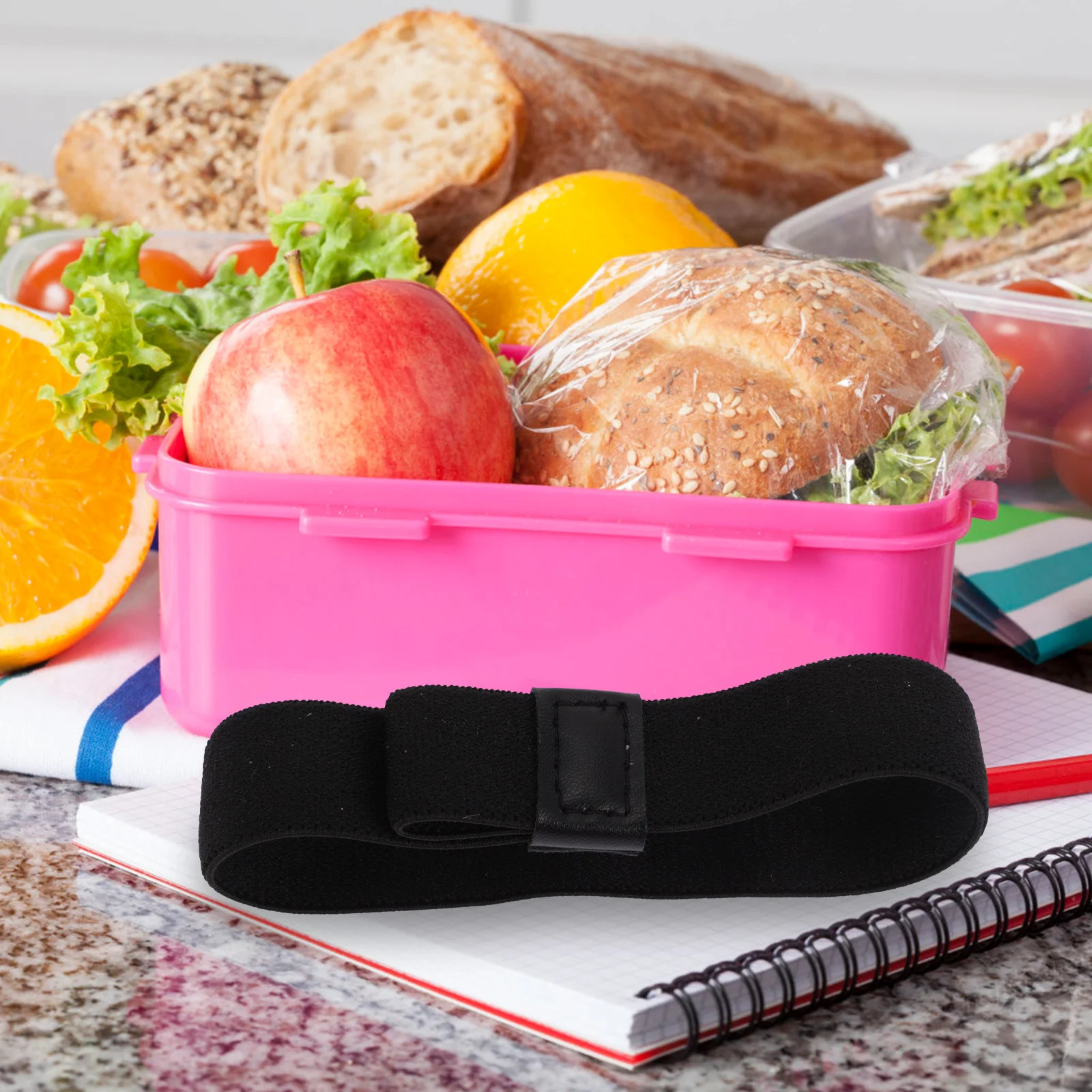 

4Pcs Bento Box Elastic Straps Double Layer Lunchbox Fixing Bands Practical for School Picnic Outdoor Activities