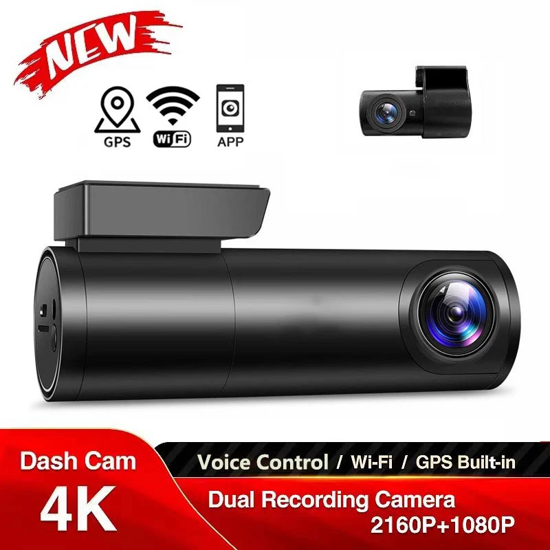 

Mini 4K Car Dash Cam Front Rear Camera DVR Detector Built-in GPS 5G WiFi 1080P HD Night Vision Video Recorder 24H Parking Monito