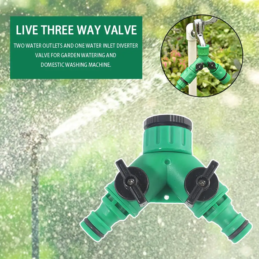 

Y-type Shunt Garden Irrigation Y-shaped Water Splitter Water 1/2 Switch Thread 2-Way System Water Controller Valve Watering L7J9