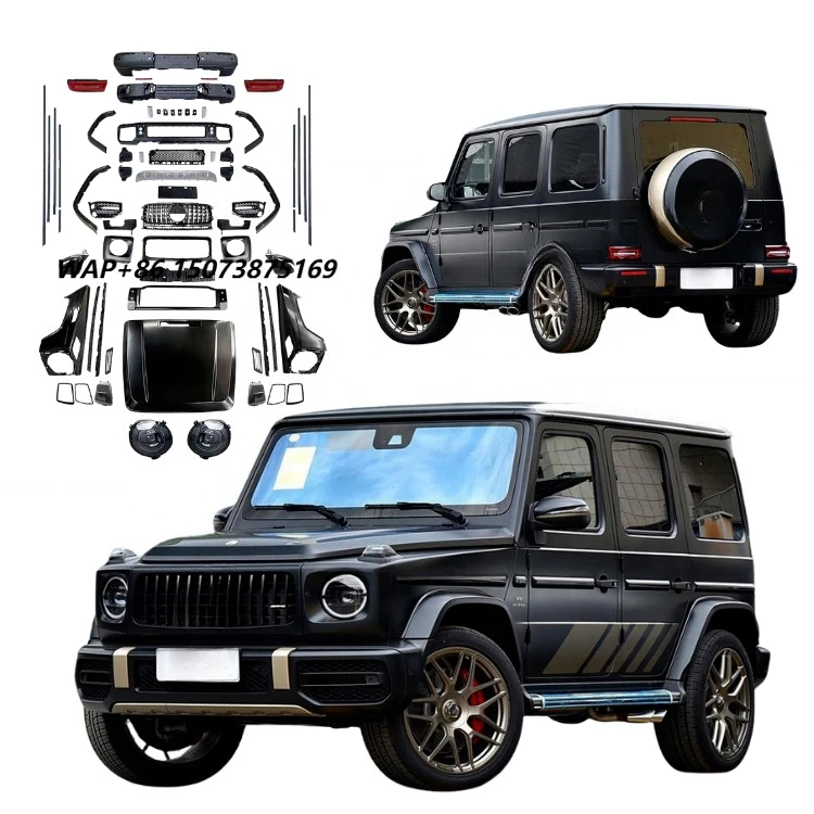 Wide Body Kit for  G-Class W463 Upgrade to W464 W465  G63 Engine Hood Grating Front Rear Bumpers Splash Guard