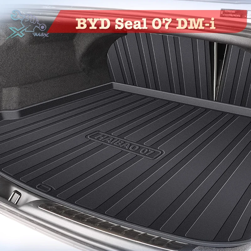 

For BYD Seal 07 DM-i 2025 TPE Custom Fit Car Trunk Mat All Season Black Cargo Mat 3D Shaped Laser Measured Trunk Liners