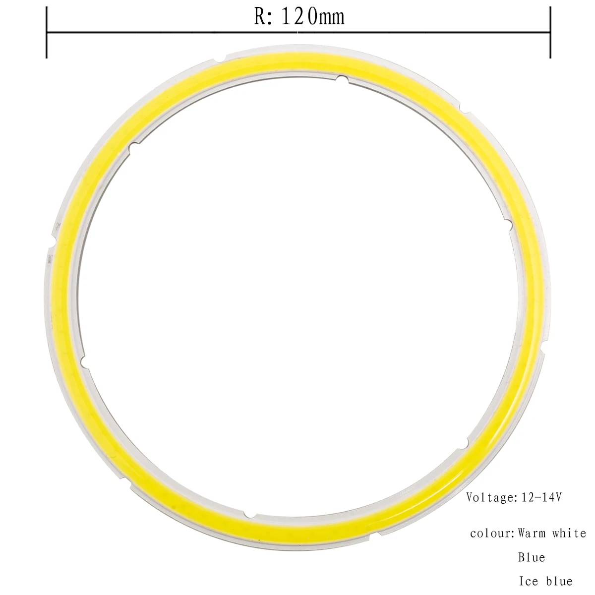 Aoyuansea 2PC DC 12V COB LED Halo Ring Licht Chips Hoge helderheid Koud wit/Blauw/Ijsblauw LED-chips DIY Design Atmospherelicht Snelle levering