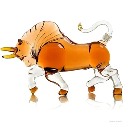 Hellodream-Charging Bull Liquor Decanter, Made for Bourbon Whiskey, Scotch, Rum or Tequila, 1000ml