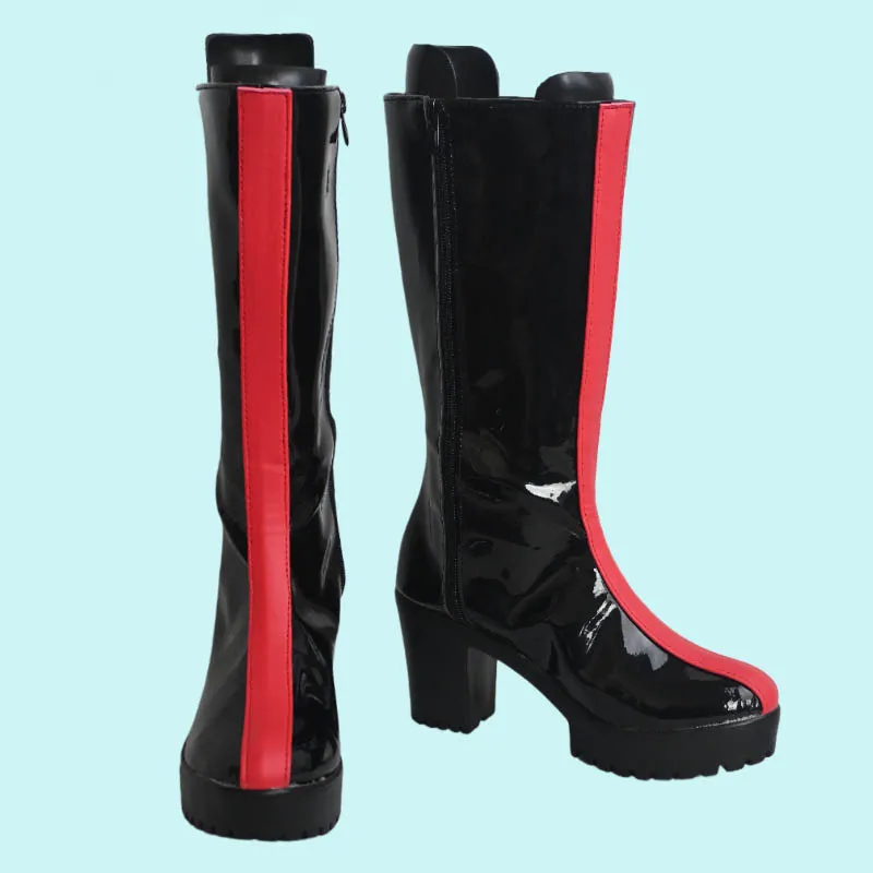 Anime K-Pop Demon Hunters Rumi Scarpe Cosplay Stivali neri Donne Ragazze Halloween Party Gioco di ruolo Scarpe con plateau Performance sul palco