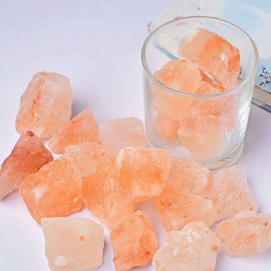 100g Natural orange salt crystal Healing Stone original stone diffuser stone aromatherapy stone crystal home decoration