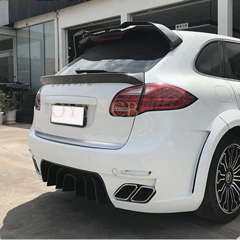 High Quality Forged carbon & Carbon Fiber Material Rear Trunk Roof Spoiler Wing Fits For Porsche Cayenne 958 2011 -2014