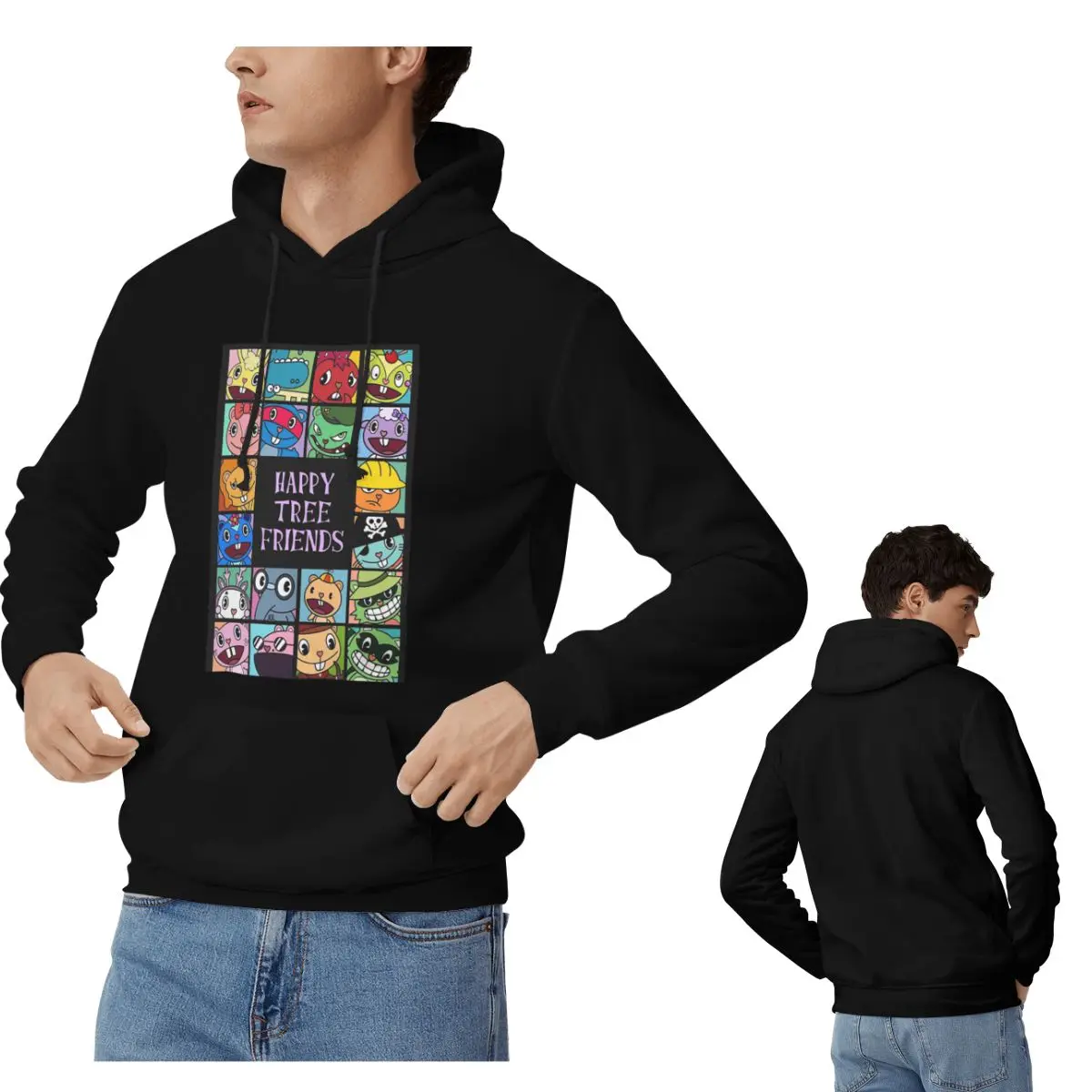 

Толстовки Happy Tree Friends, мужские и женские повседневные пуловеры, модная уличная одежда с длинными рукавами, осень-зима