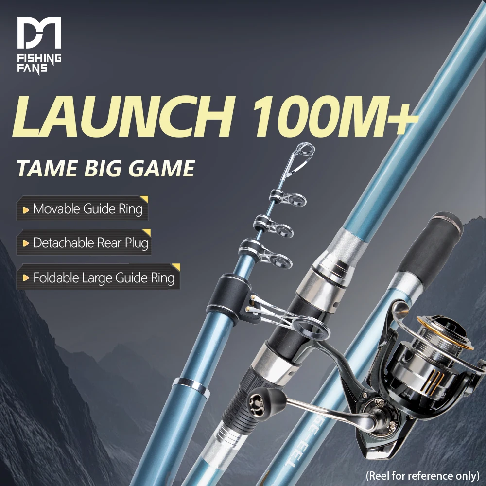 

Удочка для серфкастинга FISHINGFANS SURF 12-15 футов, 80-150 г, складная, для дальнего заброса