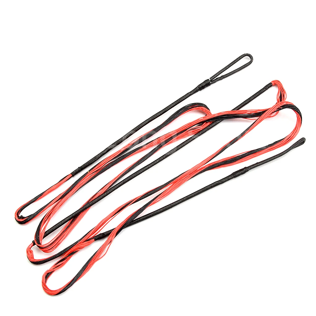 Archery Bowstring Recurve Bow String 12/16 Strands 48-70in Black White Red For Recurve Bow Long Bow Traditional Bow