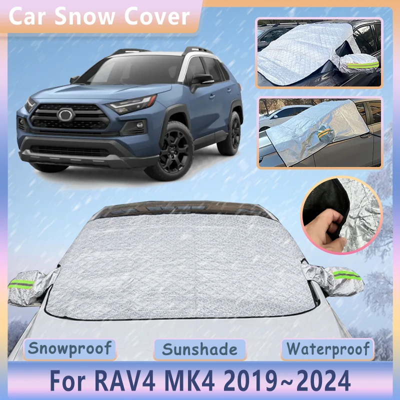 

Frost Shield Car Snow Cover For Toyota RAV4 MK4 XA50 2019~2024 Waterproof Front Windshield Sun Shield Sunshade Auto Accessories